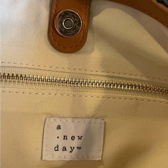 A New Day Woven Raffia Top Handle Mini Tote Bag - Picture 5 of 6